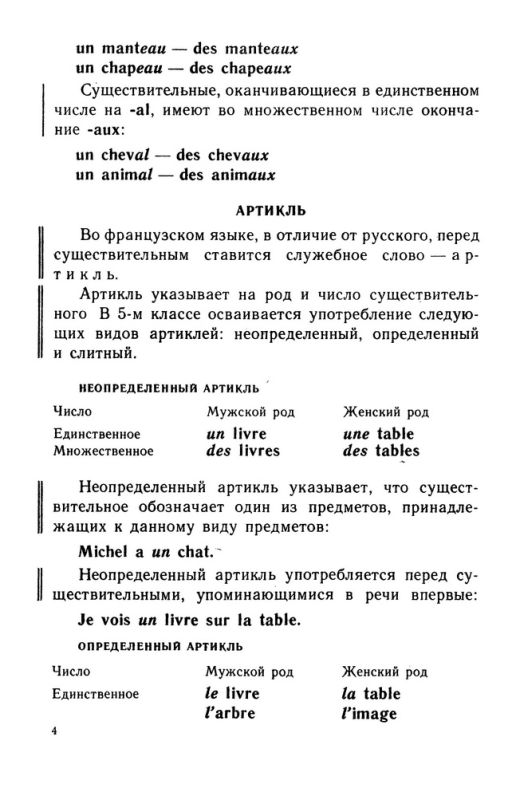 Грамматический справочник. Словарь. Вкладыш к учебнику французского языка 5 класса